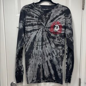 House of Detroit Black and Gray Tie-Dye Long Sleeve Shirt